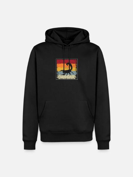 Scorpio Retro - Men’s Premium Organic Hoodie - black