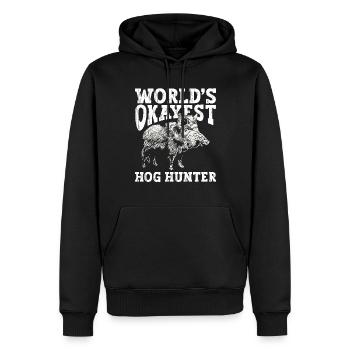 Schweinejagd-design Für Die Wildschweinjagd - Sweat à capuche Premium bio Homme - noir - Devant - Nico (187cm)