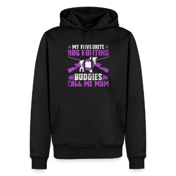 Schweinejagd-mom-design Für Schweinejagdmutter - Sweat à capuche Premium bio Homme - noir - Devant - Nico (187cm)