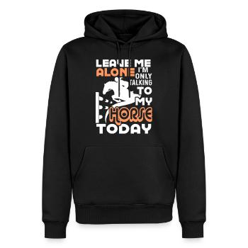 Horse Talking To My Horse - Men’s Premium Organic Hoodie - black - Front - Nico (187cm)