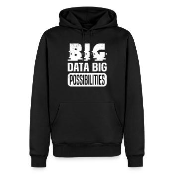 Internet Des Objets IOT Programmeur Admin IT - Sweat à capuche Premium bio Homme - noir - Devant - Nico (187cm)