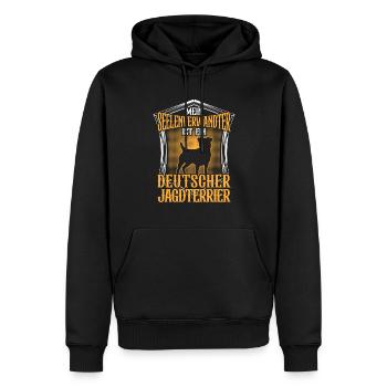Mein Deutscher Jagdterrier ist Seelenverwandter - Männer Premium Bio Hoodie - Schwarz - Vorne - Nico (187cm)