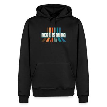 Regensburgerin Regensburger Regensburg - Männer Premium Bio Hoodie - Schwarz - Vorne - Nico (187cm)