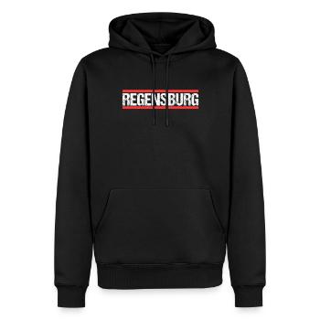 Regensburgerin Regensburger Regensburg - Männer Premium Bio Hoodie - Schwarz - Vorne - Nico (187cm)