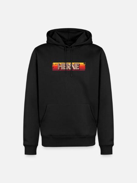 Hernerin Herner Herne - Männer Premium Bio Hoodie - Schwarz