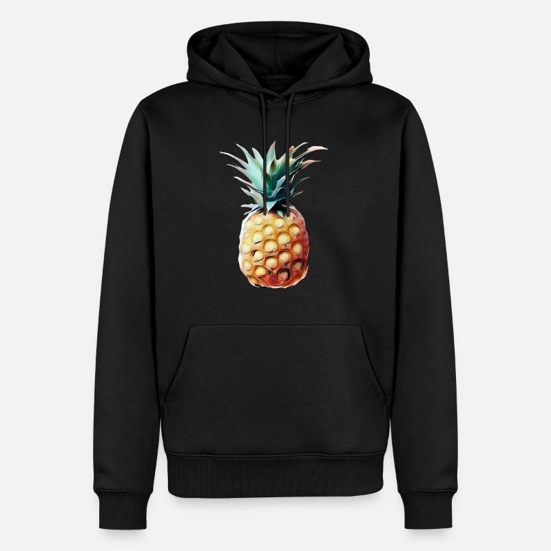 Encaustic pineapple - Men’s Premium Organic Hoodie - black