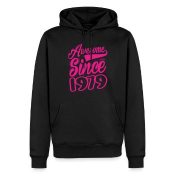Awesome Since 1979 - Men’s Premium Organic Hoodie - black - Front - Nico (187cm)