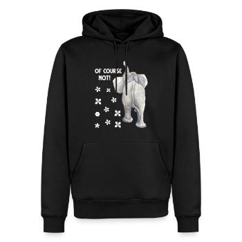 Bien sûr pas de discussion éléphant tarö proboscis - Sweat à capuche Premium bio Homme - noir - Devant - Nico (187cm)