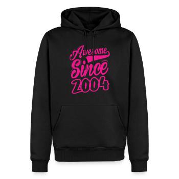 Génial depuis 2004 - Sweat à capuche Premium bio Homme - noir - Devant - Nico (187cm)