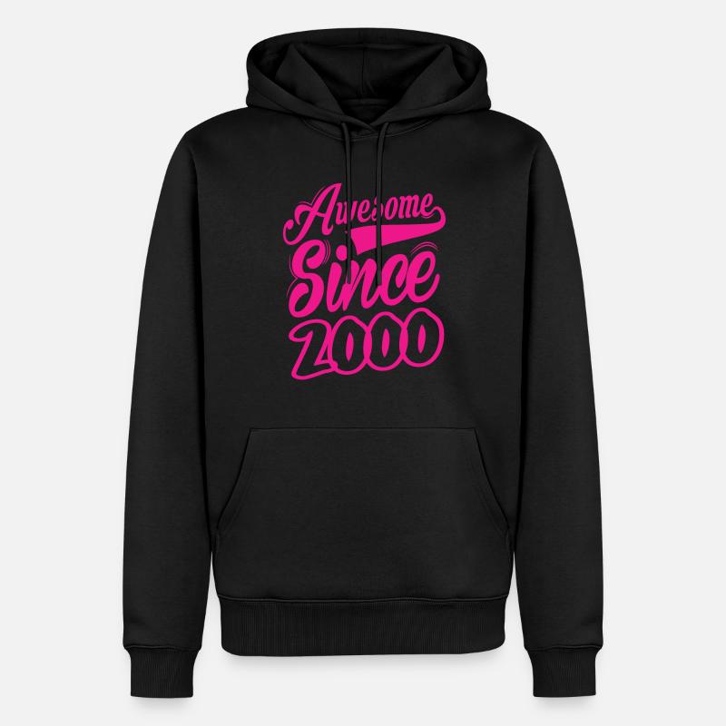 Awesome Since 2000 - Männer Premium Bio Hoodie - Schwarz