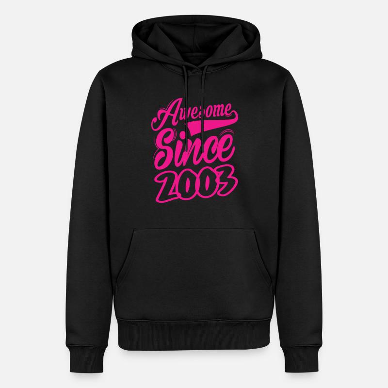 Awesome Since 2003 - Männer Premium Bio Hoodie - Schwarz
