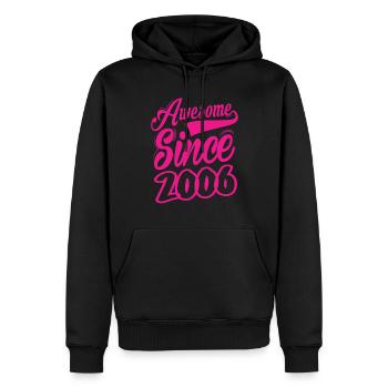 Génial depuis 2006 - Sweat à capuche Premium bio Homme - noir - Devant - Nico (187cm)