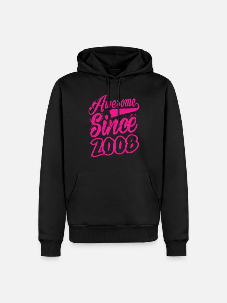 Awesome Since 2008 - Men’s Premium Organic Hoodie - black
