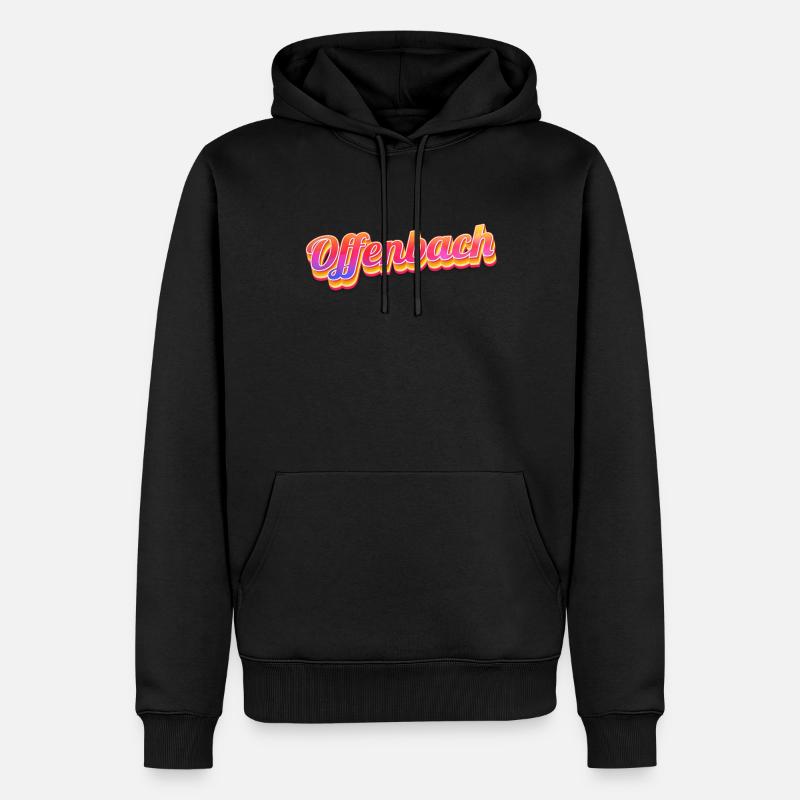 Offenbacherin Offenbacher Offenbach - Sweat à capuche Premium bio Homme - noir
