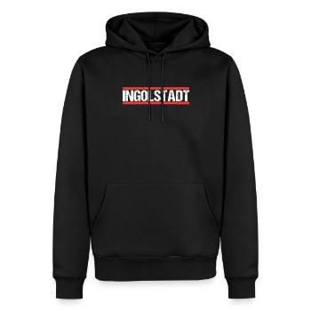 Ingolstädterin Ingolstädter Ingolstadt - Männer Premium Bio Hoodie - Schwarz - Vorne - Nico (187cm)