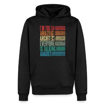 Vintage Architekt Architektin Geschenk Retro - Männer Premium Bio Hoodie - Schwarz - Vorne - Nico (187cm)