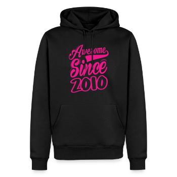Génial depuis 2010 - Sweat à capuche Premium bio Homme - noir - Devant - Nico (187cm)