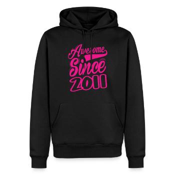 Génial depuis 2011 - Sweat à capuche Premium bio Homme - noir - Devant - Nico (187cm)