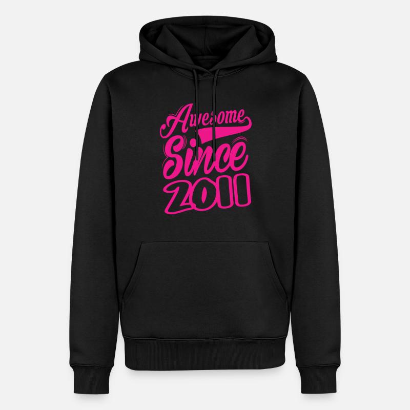 Génial depuis 2011 - Sweat à capuche Premium bio Homme - noir