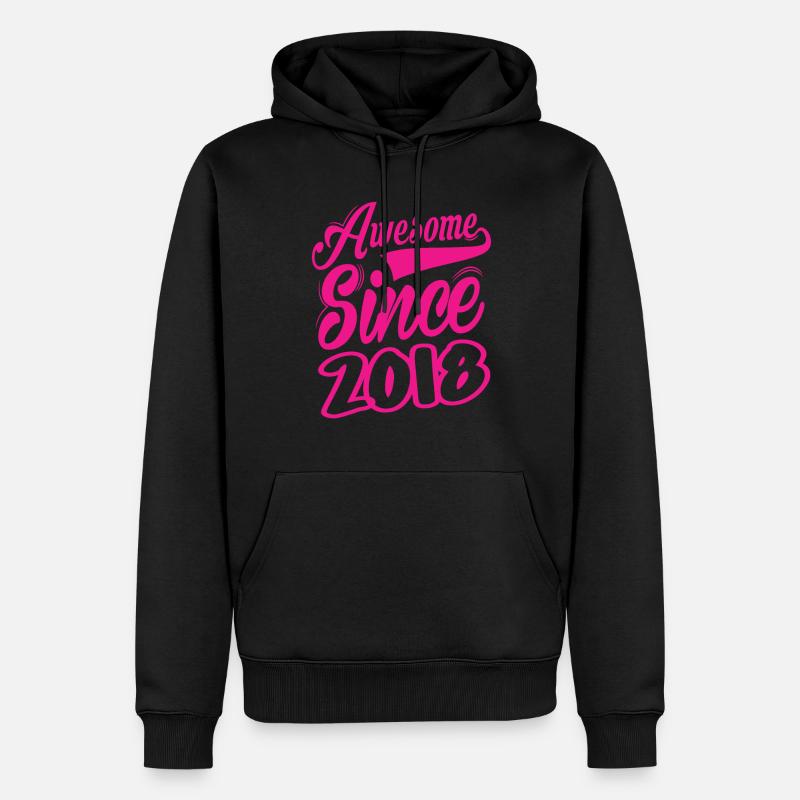 Awesome Since 2018 - Männer Premium Bio Hoodie - Schwarz