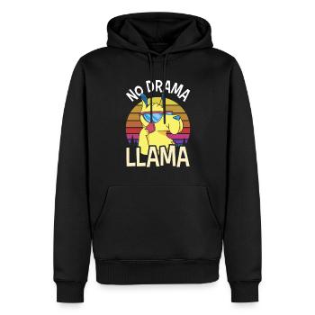 Pas de drame Lama Dictons Lamas animaux Lamas - Sweat à capuche Premium bio Homme - noir - Devant - Nico (187cm)