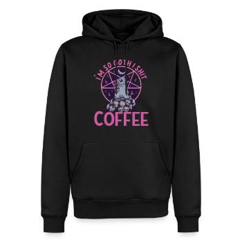 Satan Beelzebub Teufel Gothic Pentagram Mystisch - Männer Premium Bio Hoodie - Schwarz - Vorne - Nico (187cm)