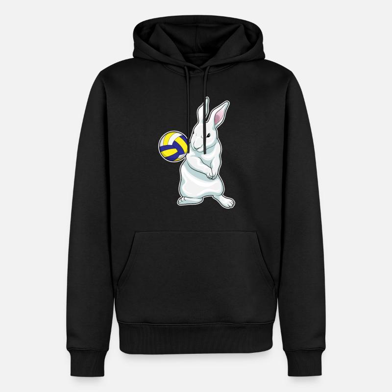 Volley-ball de lapin - Sweat à capuche Premium bio Homme - noir