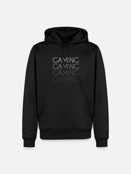 Lettrage de jeu - Sweat à capuche Premium bio Homme - noir