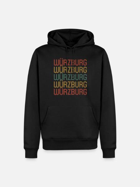 Würzburgerin Würzburger Würzburg - Männer Premium Bio Hoodie - Schwarz