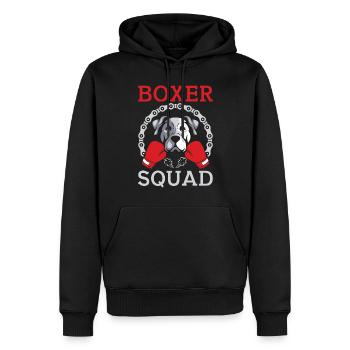 Cadeaux pour chien boxer - Sweat à capuche Premium bio Homme - noir - Devant - Nico (187cm)