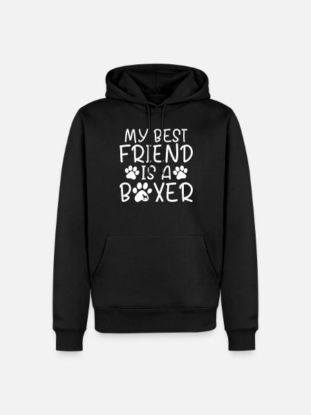 Boxer Dog Gifts - Men’s Premium Organic Hoodie - black