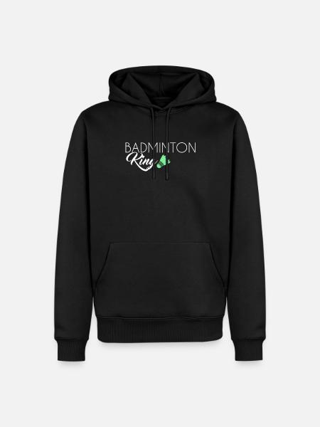 Badminton King - Männer Premium Bio Hoodie - Schwarz