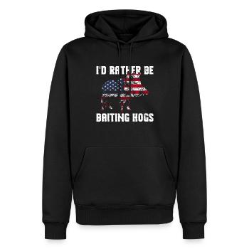 Patriotisches Wildschweinjagd-design Für Die - Männer Premium Bio Hoodie - Schwarz - Vorne - Nico (187cm)