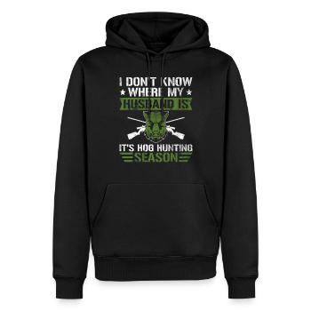 Schweinejagd-design Für Die Frau Eines - Sweat à capuche Premium bio Homme - noir - Devant - Nico (187cm)
