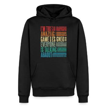 Vintage Developer Game Developer Gift Retro - Men’s Premium Organic Hoodie - black - Front - Nico (187cm)