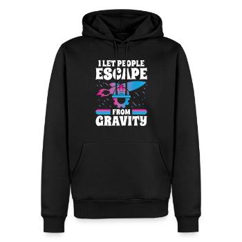 Aerospace Engineer Let People Escape From Gravity - Men’s Premium Organic Hoodie - black - Front - Nico (187cm)