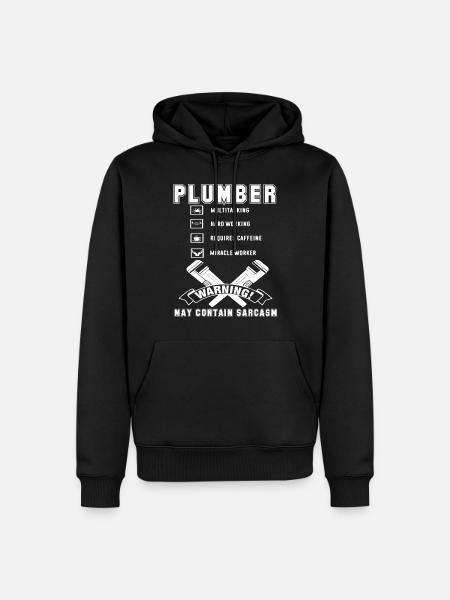 Plumber Plumber Hard Working - Men’s Premium Organic Hoodie - black