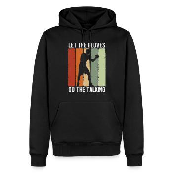 Boxsport Boxing - Männer Premium Bio Hoodie - Schwarz - Vorne - Nico (187cm)