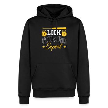 Lockpicking Experte Lock Picking Knacken Schloss - Männer Premium Bio Hoodie - Schwarz - Vorne - Nico (187cm)