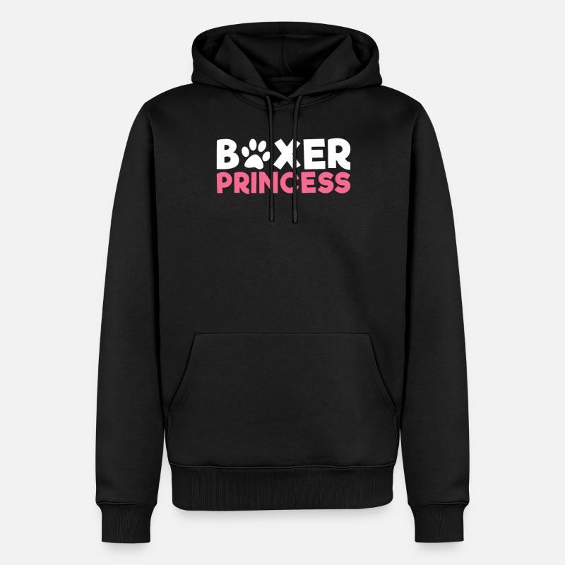 Boxer Hund Geschenke - Männer Premium Bio Hoodie - Schwarz