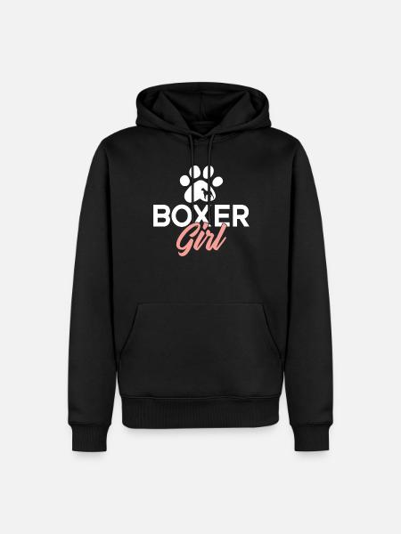 Cadeaux pour chien boxer - Sweat à capuche Premium bio Homme - noir