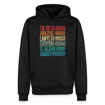 Vintage Rechtsanwalt Rechtsanwältin Geschenk Retro - Männer Premium Bio Hoodie - Schwarz - Vorne - Nico (187cm)