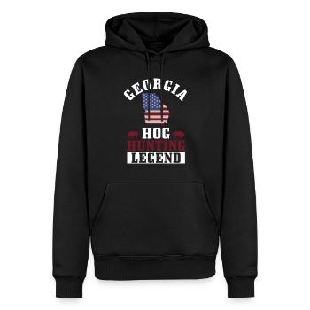 Schweinejagd Georgia Design Für - Sweat à capuche Premium bio Homme - noir - Devant - Nico (187cm)