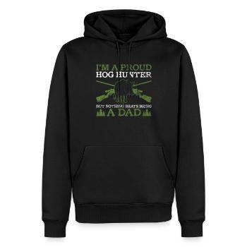 Schweinejagd-vater-design Für Schweinejagd-vater - Männer Premium Bio Hoodie - Schwarz - Vorne - Nico (187cm)