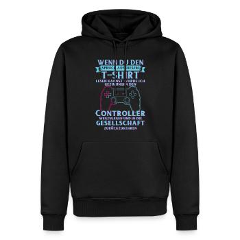 Zocken - Männer Premium Bio Hoodie - Schwarz - Vorne - Nico (187cm)