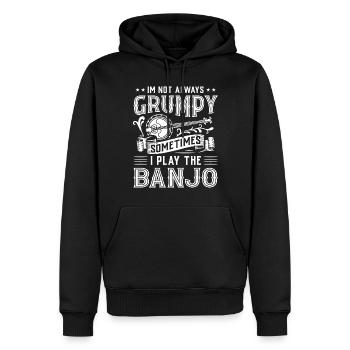 Banjo - Männer Premium Bio Hoodie - Schwarz - Vorne - Nico (187cm)
