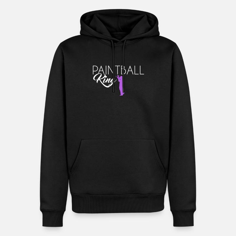 Roi du paintball - Sweat à capuche Premium bio Homme - noir