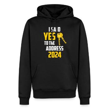 I Said Yes To The Address 2024 - Männer Premium Bio Hoodie - Schwarz - Vorne - Nico (187cm)