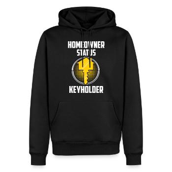 Homeowner Status Keyholder - Men’s Premium Organic Hoodie - black - Front - Nico (187cm)