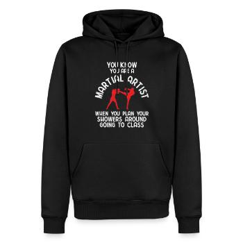 Mixed Martial Arts MMA - Männer Premium Bio Hoodie - Schwarz - Vorne - Nico (187cm)